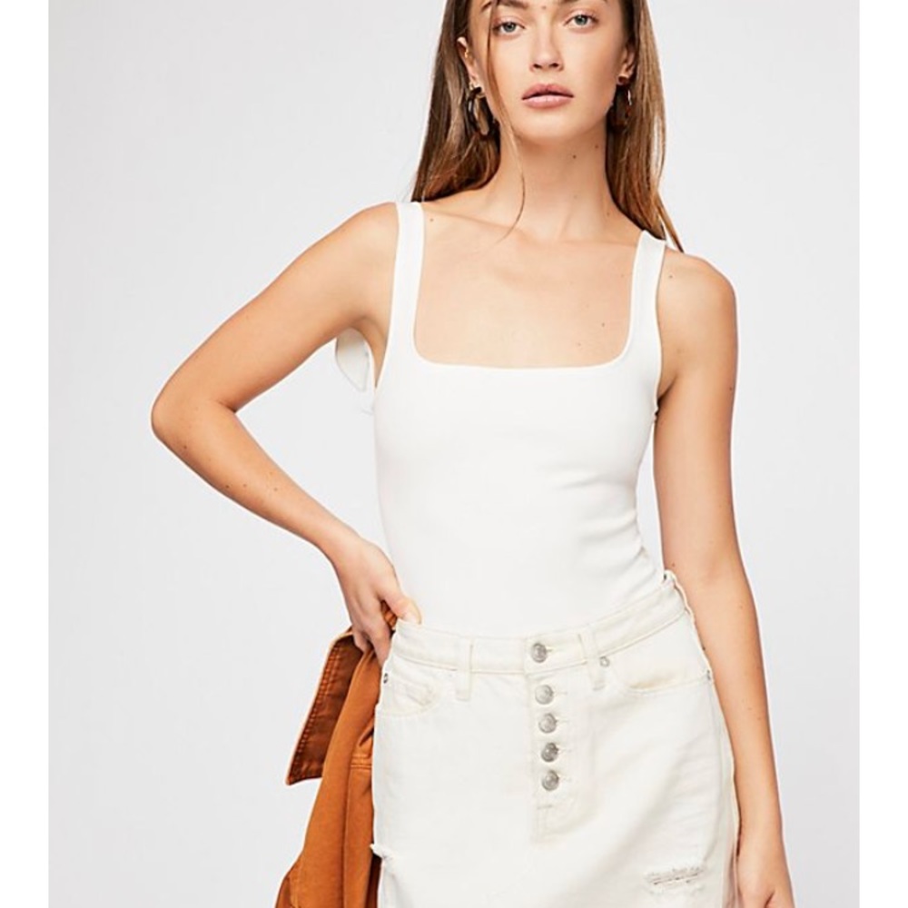 White tie shoulder bodysuit free people